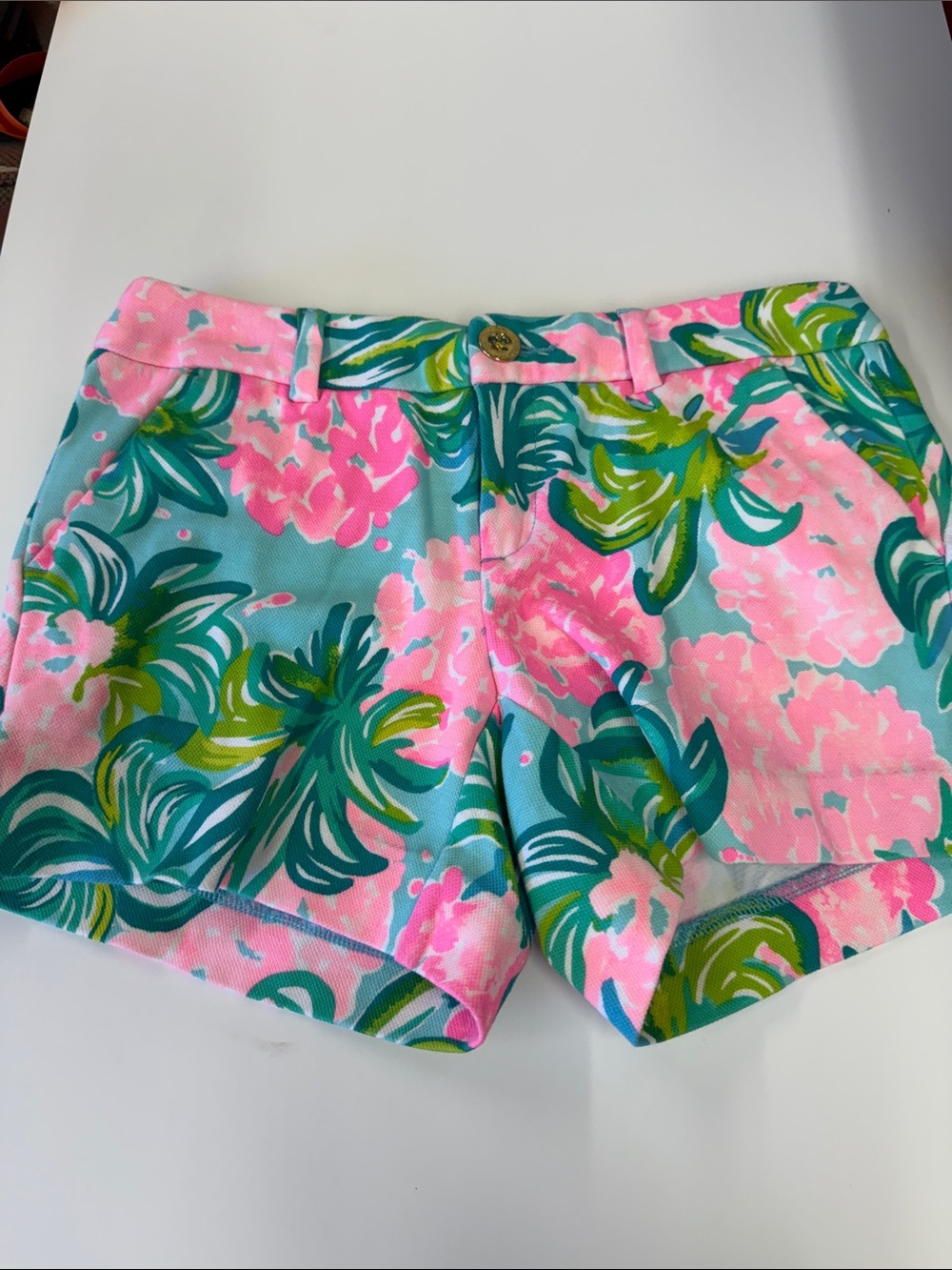 Lilly Pulitzer for Target Pink & Teal Floral High-Waist Shorts never worn